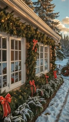 Cozy Cottage Christmas Decor with Evergreen Garlands, Twinkling Lights & Winter Wonderland Charm