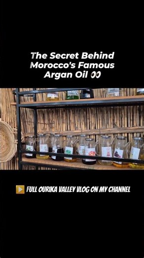 🌿 The secret behind Morocco's famous Argan Oil! 🇲🇦✨ #Morocco #ArganOil #OurikaValley