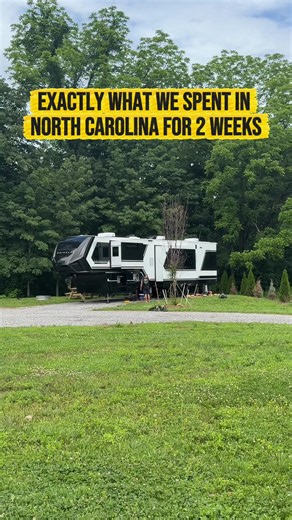 READ THIS CAPTION: Here’s a look at our location-specific expenses for the 2 weeks we spent in Western North Carolina as a full-time RV family of 4. A little context... This is home for us. It’s where we used to live and where many of our friends and family still are, so what better way to spend time with them than sharing meals together. Our entertainment spending was actually $0. Most of our time was spent visiting friends and family at their homes, enjoying cookouts, conversations, and qualit