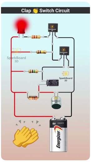 Clap switch circuit #electrical #transistor #experiment #electronic #zenerdiode #electrician #elect￼