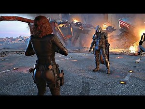 MARVEL'S AVENGERS - BLACK WIDOW VS TASKMASTER FULL FIGHT (1080p 60fps)