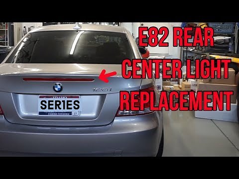BMW E82 coupe/convertible rear center brake light replacement 128/135i.