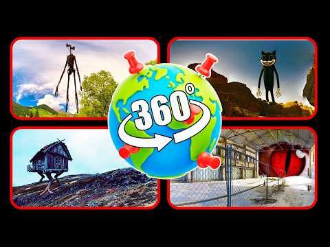 TOP 4 - VR 360° Trevor Henderson Monsters Spotted on Google Earth!