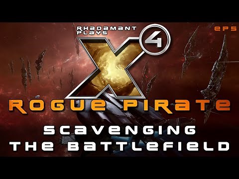 Scavenging The Battlefield in X4 Foundations Rogue Pirate - Diplomacy and Envoy DLC // EP5