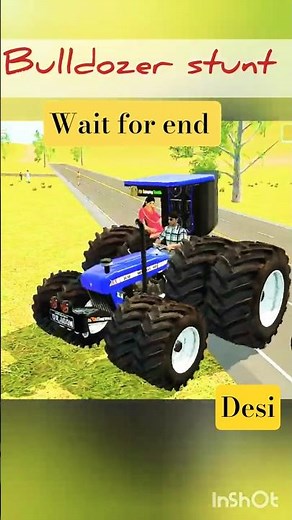 Bulldozer stunt #short ✅✅💯😱#viralvideo #kinemaster