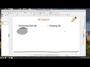 LibreOffice Impress Quick Video: converting 2D objects to 3D