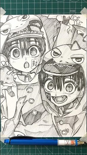 Hanako-kun & Tsukasa Yugi #イラスト #地縛少年花子くん #イラストメイキング
