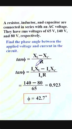 Phase Angle in AC RLC Circuit