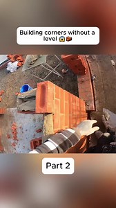 Building corners without a level 😱🧱 #bricklaying #Brickwork #teaching | Home Interior Idea