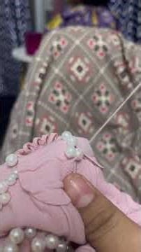 how to stich perl bead in cloth border