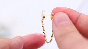 Watch Gold Chain Hoop Earrings Double Piercing Earrings for Women on Amazon Live