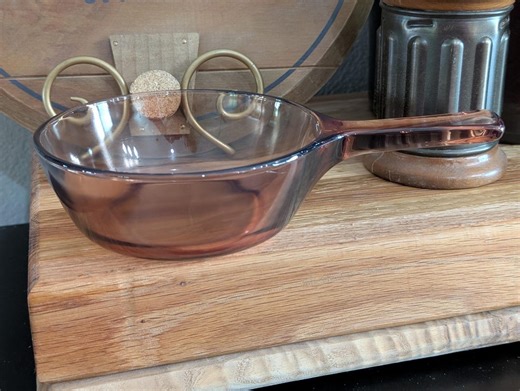 Vintage Corning Vision Ware Amber Glass Saucepan | Retro Visions Cookware W Handle | Mid Century Kitchen Cookware - Etsy