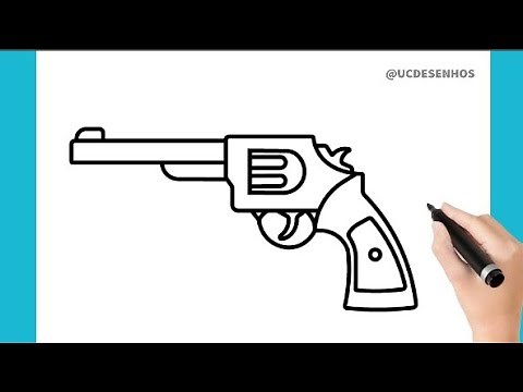 HOW TO DRAW REVOLVER PISTOL | EASY GUN DRAWING STEP BY STEP