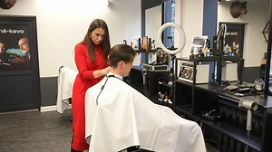 176K views · 2.9K reactions | (ASMR) Gorgeous Russian Lady Barber Valentina Demonstrated Her Excellent Barbering Skills Address: Barbershop ALASKA Website: https://www.alaskaman.ru/ Instagram: https://www.instagram.com/alaskaman.ru/ Reservation: https://n665280.yclients.com/ #asmr #ladybarber #femalebarber | Yes Plz ASMR | Facebook