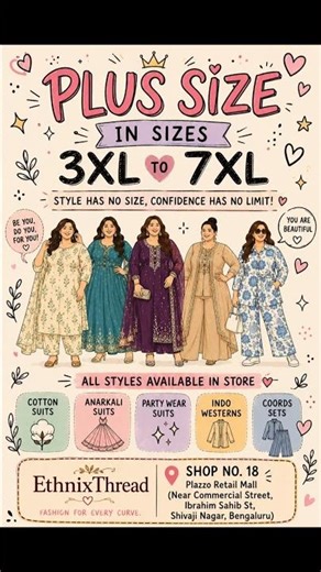 3XL to 7XL Plus Size Fashion Haul 😍 Cotton Suits • Anarkalis • Coord Sets • Party Wear