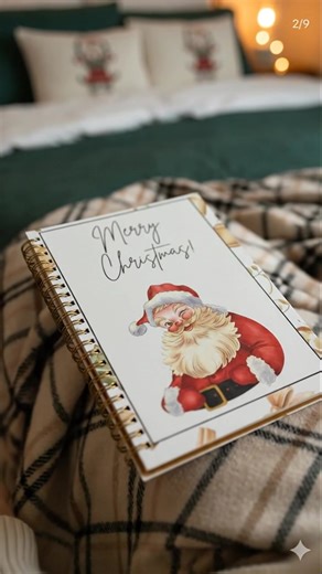 Looking for a festive way to organize your holiday to-dos, gift ideas, or sweet Christmas memories? This adorable spiral notebook, featuring a winking Santa and bold “Merry Christmas!” lettering, is your perfect seasonal companion! ✨ Whether you’re: Jotting down recipes for Christmas cookies 🍪 Making a list of gifts for loved ones 🎁 Or simply want a cheerful notebook to brighten your desk through the holidays… This Santa-themed notebook is as practical as it is cute! It also makes a wonderful 