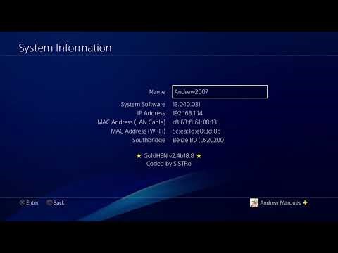 PS4 5.05 Jailbreak Spoofed To Jailbreak 13.04 GoldHEN