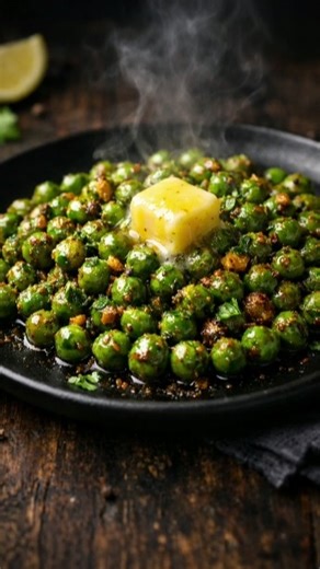 Masala Butter Peas ASMR | Sizzling Tawa Toss Peas Recipe | 5-Minute Butter Matar #asmr #shorts