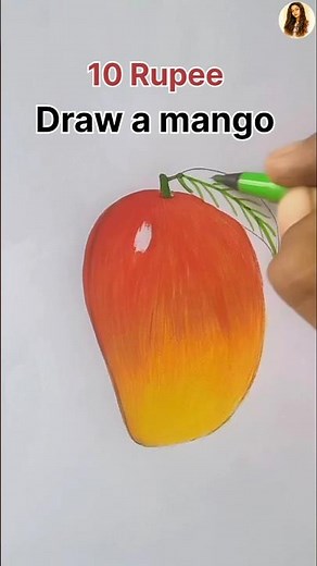 Draw a mango 🥭#shorts #art #shortsfeed #drawing