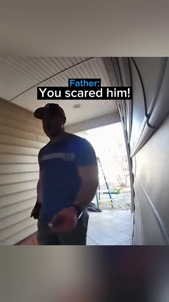 Kid Gets Scared By Mom Talking On Doorbell Camera…