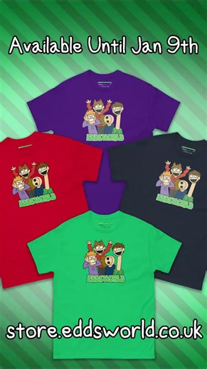 Eddsworld | Last chance to get your hands on the character colour versions of the Just A Bit Crazy t-shirt before they go into the Eddsworld vault.... | Instagram