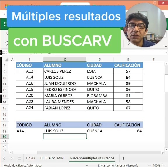 Cómo obtener múltiples resultados usando BUSCARV en Excel #office #...