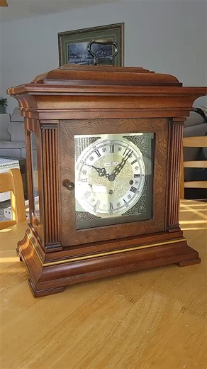 2000 Howard Miller [Thomas Tompion] triple chime Mantle clock St Michael's chime 11AM #antiqueclock #clock