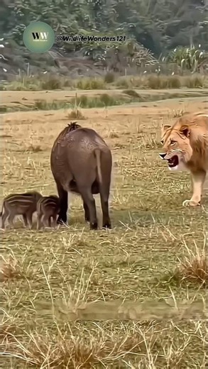 Warthog Fights Back! Shocking Lion Hunt Caught on Camera