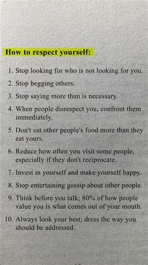 10 Ways to Start Respecting Yourself Today