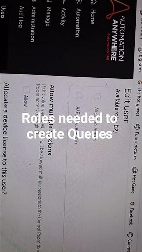 Roles needed to create queues in Automation Anywhere #coding #programming Automation Anywhere #rpa