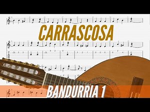 J. Teixidor - Carrascosa (Pasodoble). Tutorial bandurria y laúd voz 1 partitura cifrada.