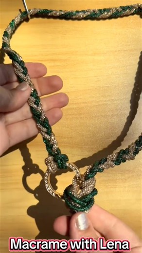 Macrame with Lena 💎 Rhinestone chain 💎Strass Kette 💎 rhinestone cord chain