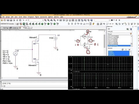 CMOS Inverter in PSpice Orcad || How to simulate CMOS inverter on Orcad PSpice #pspicetutorial