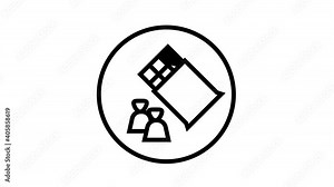 candies and chocolate department store animated black icon. candies and chocolate department store sign. isolated on white background