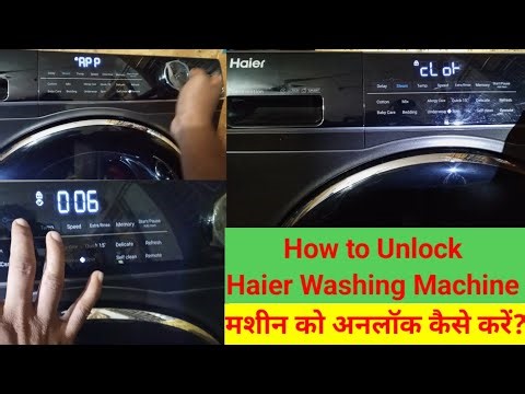 How to unlock washing machine child lock front load.How do i unlock a locked washing machine.#haier