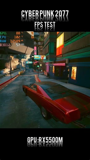 Cyberpunk 2077 Fsr test with rx5500m gpu#shorts#fsr3#amd#cyberpunk2077#benchmark#fps