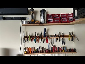 How To make a homemade garage tool organizer screwdrivers pliers and shelf￼ mount diy rack