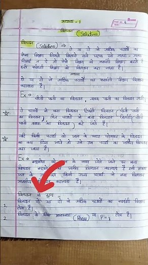 विलयन ki Full Notes || Class 12 Chemistry chapter 1 || Solution Notes || Notes