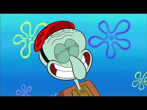 Squidward Smiling as he's Riding his Bicycle for 10 Hours