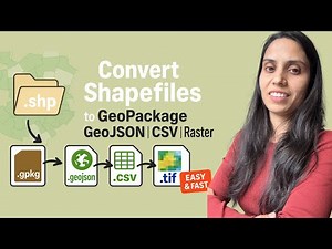 Convert Shapefiles to other formats (GeoPackage, GeoJSON, CSV, Raster) | Easy Tutorial|