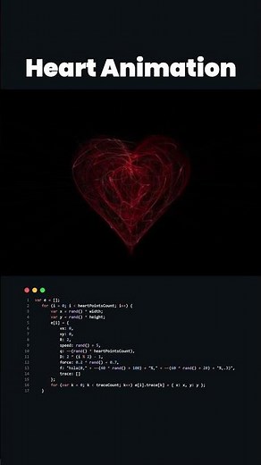COOL Heart Animation Using JavaScript!