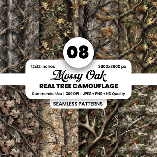 Mossy Oak Camouflage Seamless Pattern, Hunting Design, JPEG & PNG Digital Download, Tactical Gear, Hunting Woodland Camo Design Sublimation - Etsy