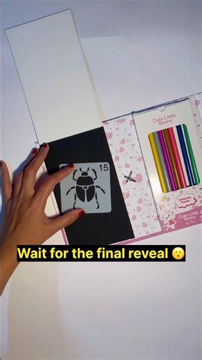 Hidden Rainbow Insect 😲 | Satisfying Scratch Art Reveal | Shorts