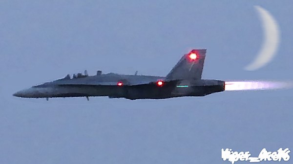 Sunset Soar: CF-188 Hornet Evening Performance