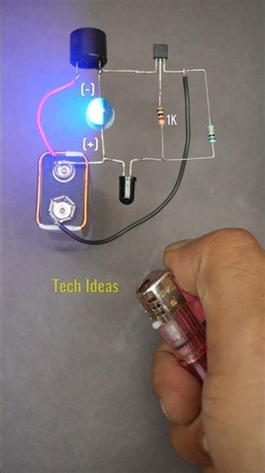 fire detection alarm with Bc547 #firealarm #firesensor #electronics #gadgets #diy