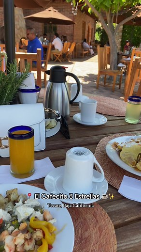 ☕️⭐️ #fyp #restaurant #desayuno #buffet #tecate #bajacalifornia #cafecito3estrellas #pueblomagico
