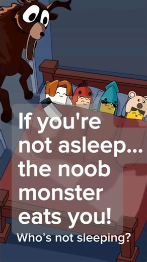If you're not asleep… the noob monster eats you! #roblox #animation