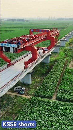 The Most Advanced Bridge Construction Technology in Action 🤯🌉 #BridgeEngineering #ConstructionTech
