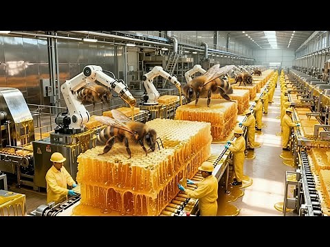Inside a Modern Honey Factory: From Harvesting & Bottling Pure Honey (Full Process)