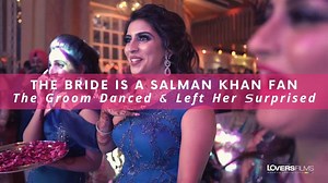 999K views · 15K reactions | When the Bride is a HUGE Salman Khan fan, the groom had something special to welcome her at the engagement. He danced on popular Salman Khan songs and left a huge smile on her face Getting married soon? Find your choreographer, makeup artist or photographer visit: https://www.wedmegood.com/ Choreography @morethanthumkas Shot by Lovers Films Groom - Tusshar Kalra Bride - Sanya Chopra | WedMeGood | Facebook